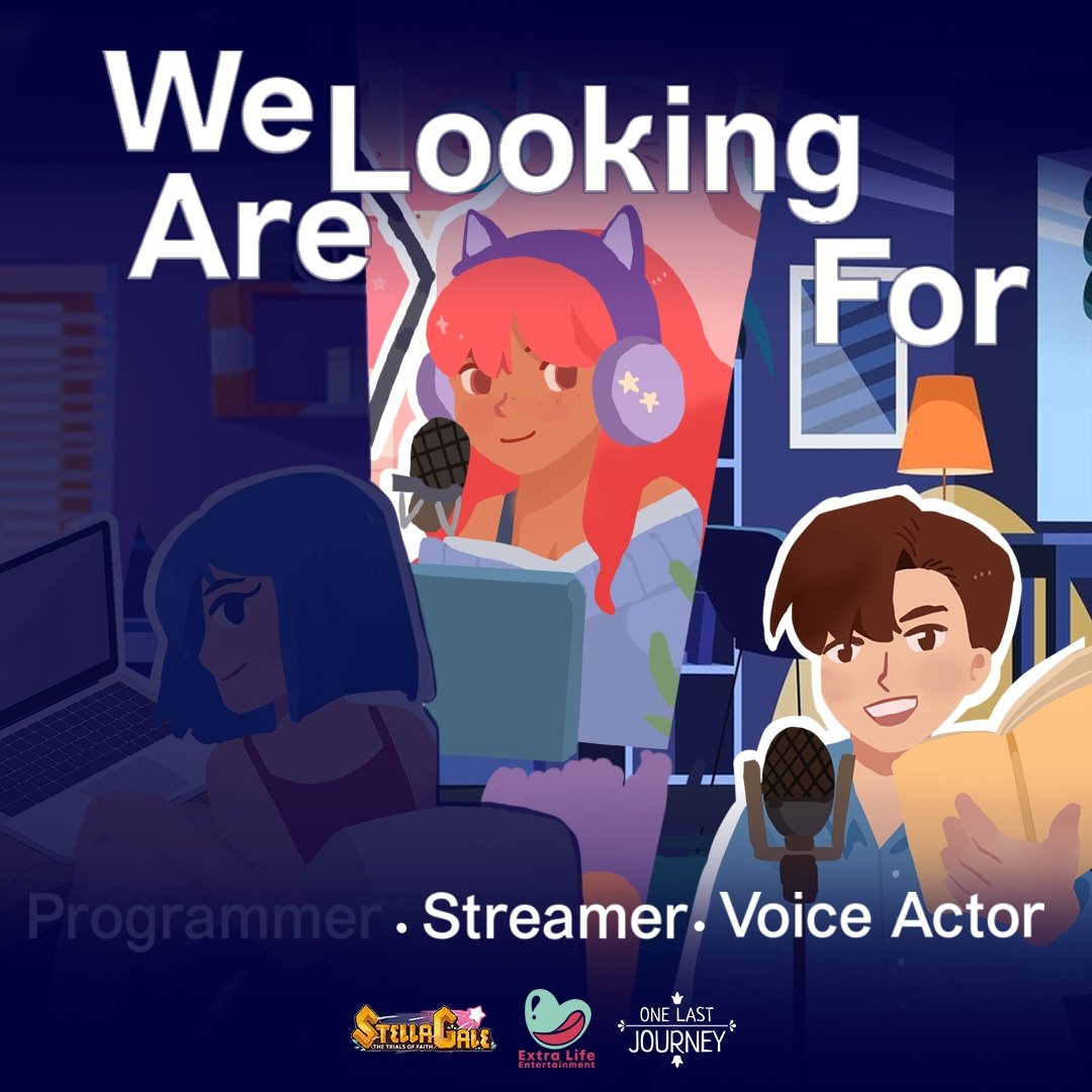 StellaGale_EL's tweet image. Hey, we are looking for streamers and voice actors. So, If you are the one, you can fill out the form on our BIO. Hope it will turn out to be our next collaboration 😊
#lookingfor #voiceactor #streamer #talent #collaboration