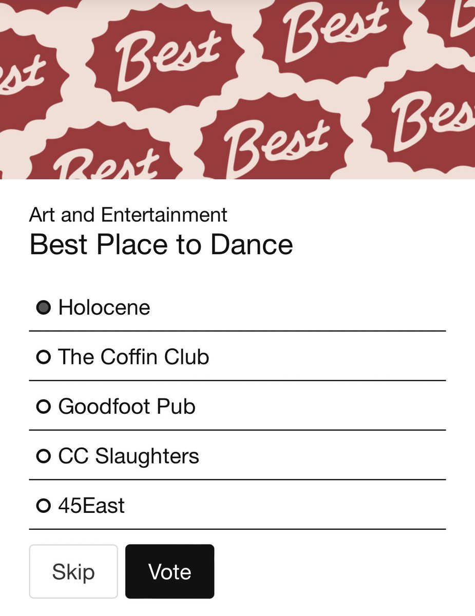 holocene (@holocene) on Twitter photo 🗳️ Vote holocene for best place to dance in Portland for <a href="/portlandmercury/">Portland Mercury 🗞</a> Best of Portland
Vote here → bop.wweek.com/art-and-entert… 🗳️ Vote holocene for best place to dance in Portland for <a href="/portlandmercury/">Portland Mercury 🗞</a> Best of Portland
Vote here → bop.wweek.com/art-and-entert…