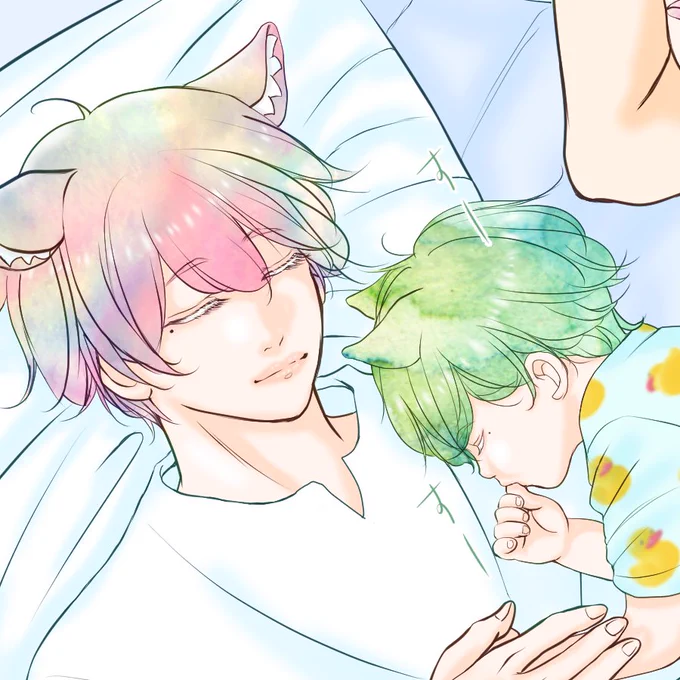 それぞれ2/2#創作BL #オメガバ色クレ 