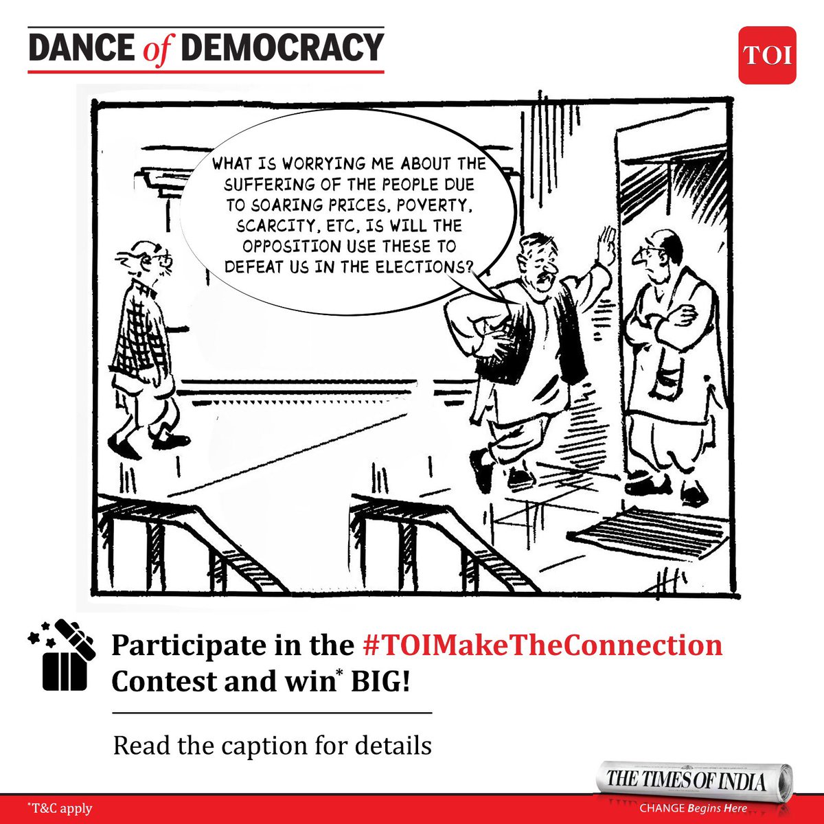 If you think you have the knack to make the connection between 'Then' and 'Now' i.e. what hasn't changed over the years in the world’s largest democracy, then here’s your chance to win BIG! 💰 HOW TO PARTICIPATE: 1️⃣Share the above cartoon on your Instagram/Facebook/LinkedIn or X