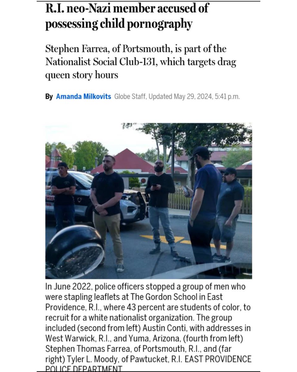ask_aubry's tweet photo. Oh lookie here. Neo Nazi Stephen Farrea who harassed drag queens during story hour and accused them of being "groomers" charged with CSA.
What's that saying about accusations with these dudes? https://t.co/HDhZwAcJ3K