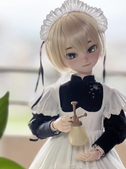 メイド服 AtelierKoemi様( )可動ハンド 幻想少女人形會館様( )グラスアイ Mix Galaxia様( )ウィッグ Salafina様( )ボディヘッド ボークスMDD2.0 DDH-10( )ご縁を頂き、本当に素敵なペリメニ2号になりました! 