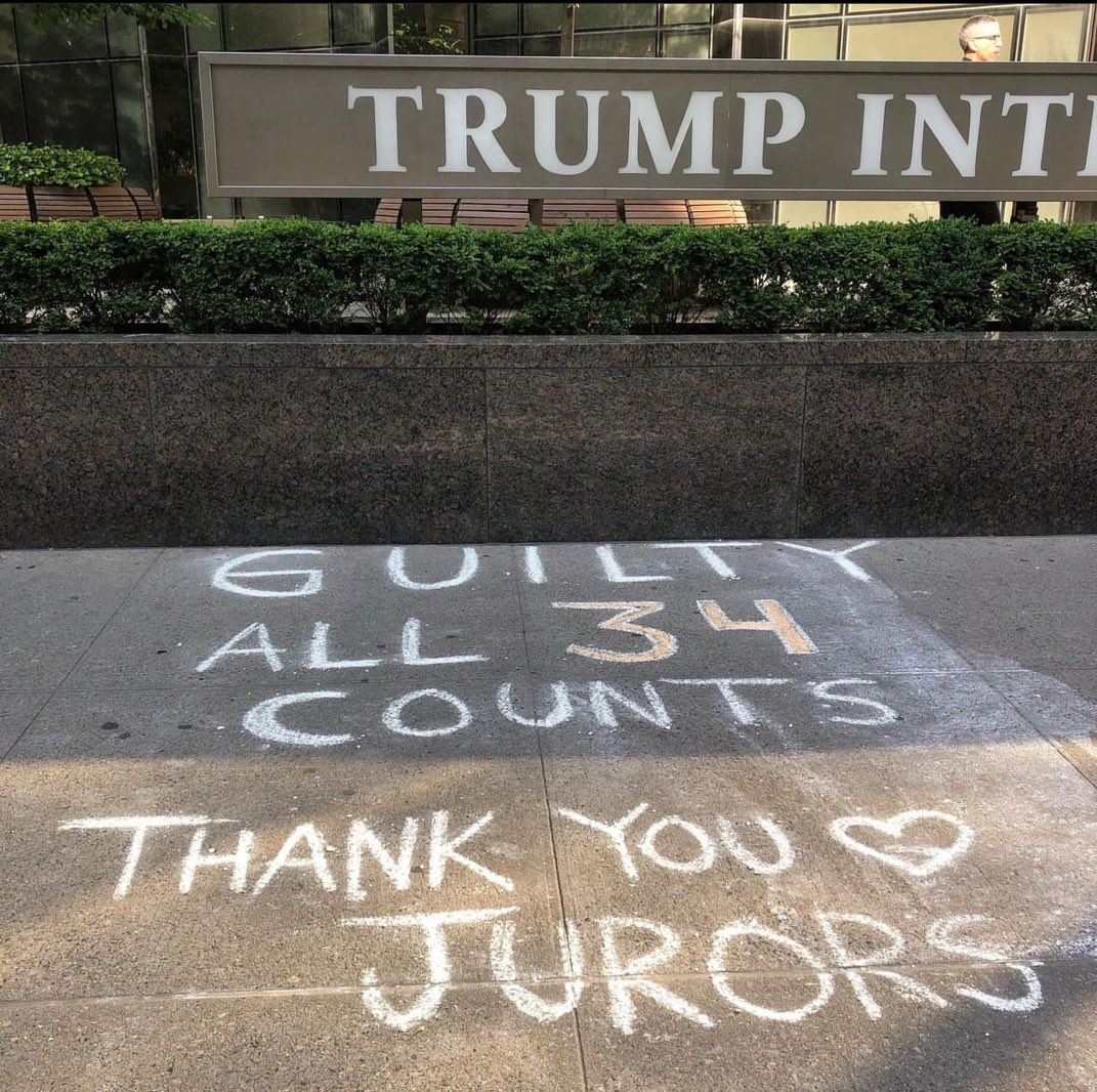 Outside of Donald Trump’s building in NYC right now. Hell yeah!!!