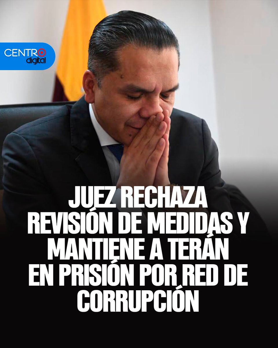 #CasoMetastasis | 6 meses tras las rejas, y contando. Wilman Terán, expresidente del Consejo de la Judicatura seguirá en prisión. Juez rechazó su solicitud de medidas alternativas.
Detalles ⤵️
radiocentro.com.ec/juez-rechaza-p…