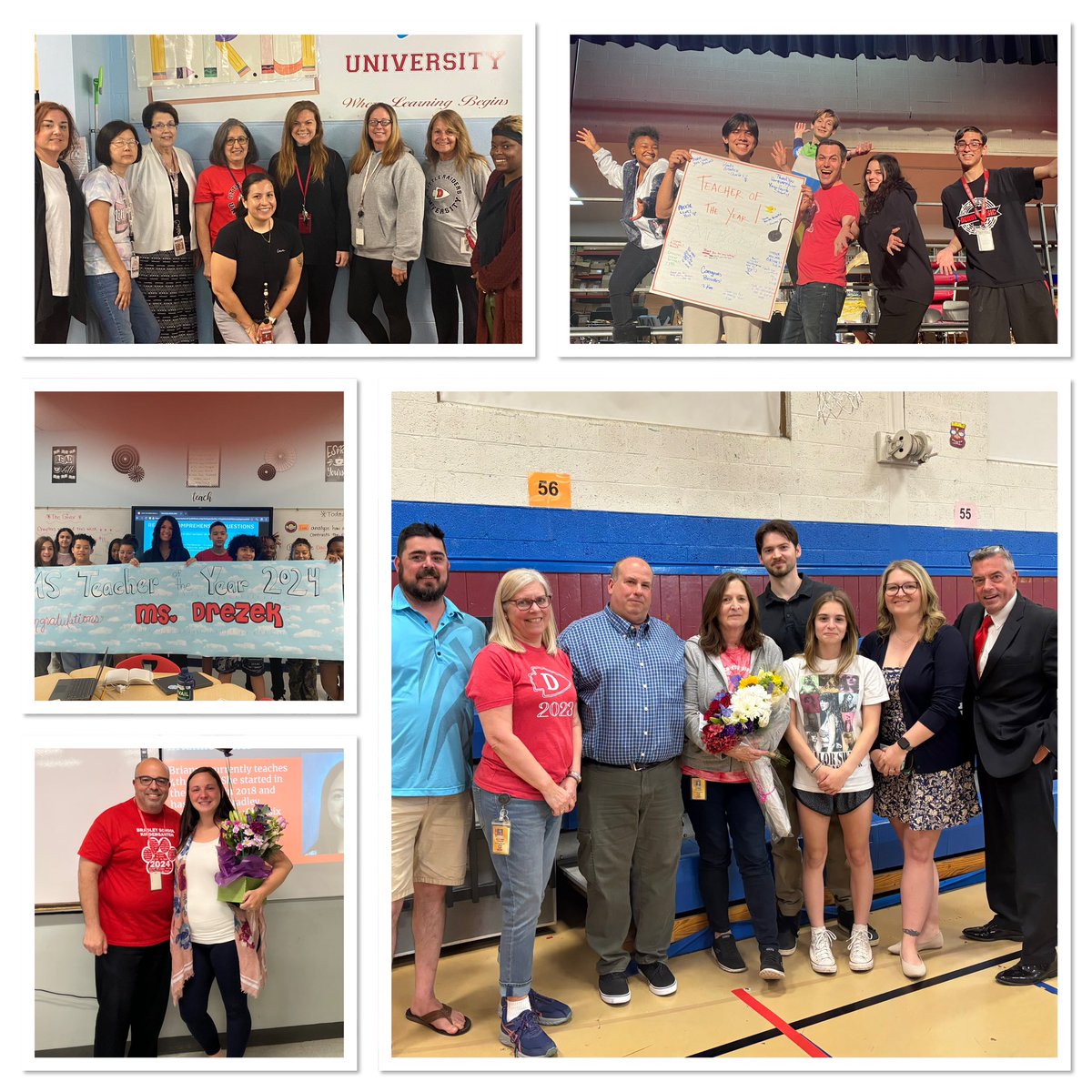 Please join us in recognizing all our amazing Teachers of the Year <a href="/DerbyRedRaider/">Derby High School</a> Mr Geoff Brooks
<a href="/DerbyMiddle_CT/">Derby Middle School</a> Ms. Alex Drezek
<a href="/Bradley_School/">Bradley School</a> Ms. Brainne Potter
<a href="/DerbyLRU/">Alison</a> Ms. Brianna Celia
<a href="/Irving_School/">Irving School</a> &amp; District Mrs Karen Szilvasy