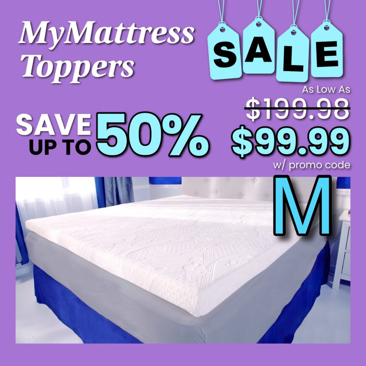 Save up to 50% on #MyPillow MyMattress Toppers with promo code 👉M👈 and enjoy amazingly supportive comfort all night long. Say goodbye to tossing and turning - transform your bed into a cozy oasis today! mypillow.com/toppers #sweetdreams #sleepbetter #MyPillowPromoCodeM