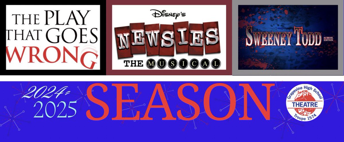 Announcing the 2024-2025 Mustang Theatre Season!!! <a href="/GCISDFineArts/">GCISD Fine Arts</a>