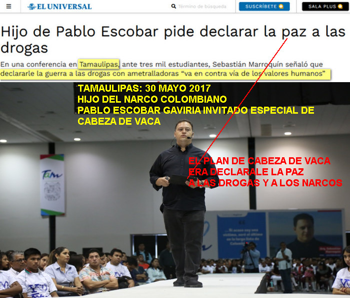 Que le pasa a @MarkoCortes  del PAN  ir a recibir un reconocimiento del Narco SENADO de #Colombia 
@FGCABEZADEVACA es muy conocido haya  al principio de su mandato llevò a Tamaulipas al hijo de PABLO ESCOBAR NarcoColombiano #cdvictoria #reynosa