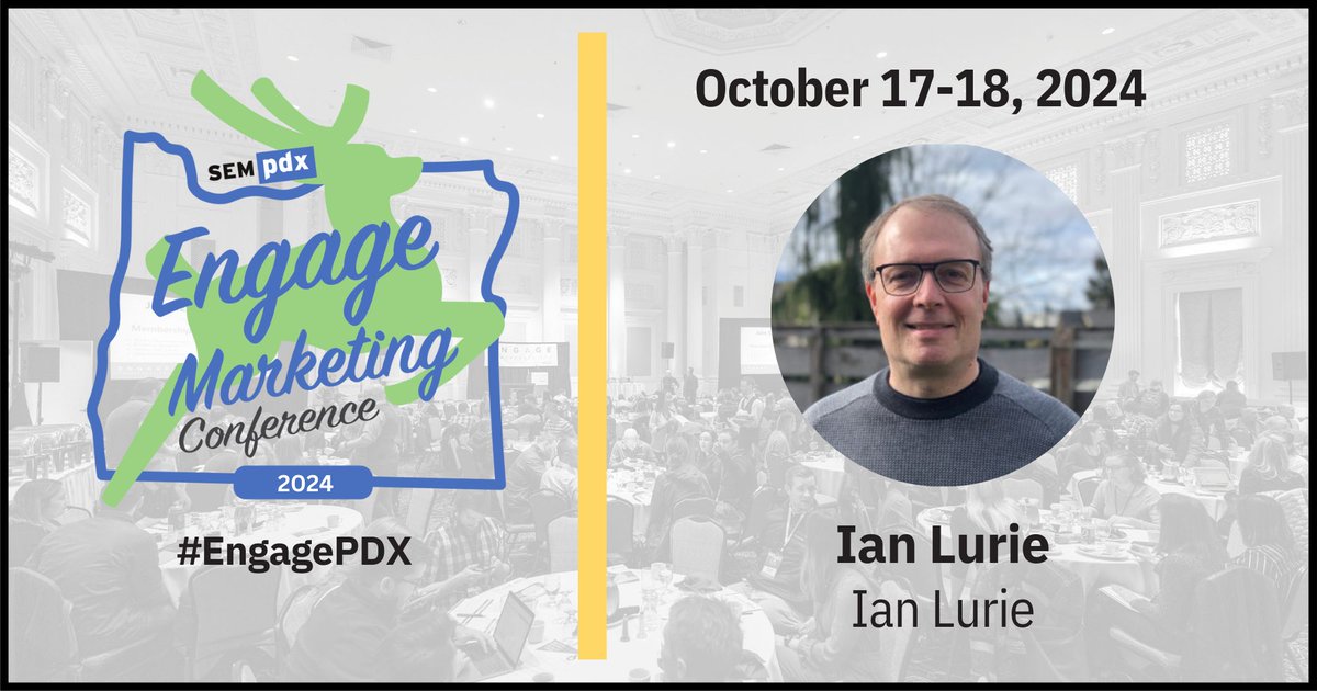 SEMpdx's tweet photo. #EngagePDX Speaker Highlight: We're excited to have @IanLurie returning as a speaker at this year's conference! Take advantage of Early Bird tickets &amp; register by tomorrow, May 31, before prices go up! https://t.co/eUXwlo86RK
#digitalmarketing #conference2024 #seo https://t.co/ZM6RLuImVg