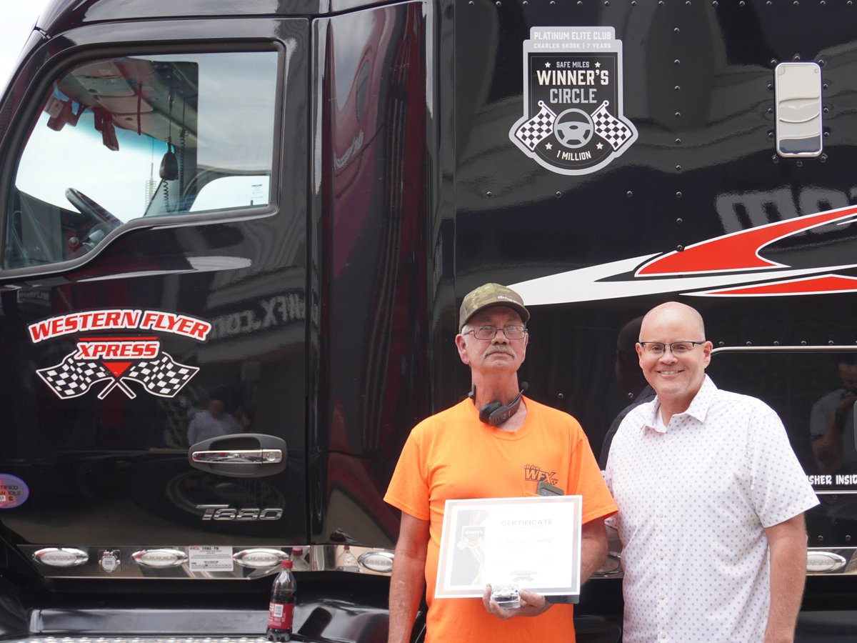 driveWFX's tweet photo. 🌟 Honoring Excellence at WFX! 🌟
Congrats to Rodney Coartney, O'Neil Andrews, and Charles Shook for reaching 1 Million Safe Miles and their dedicated years of service! 🏆👏 #WFX #WinnersCircle #SafeMiles #DriverRecognition #DriveWFX https://t.co/EHxsXehzmp