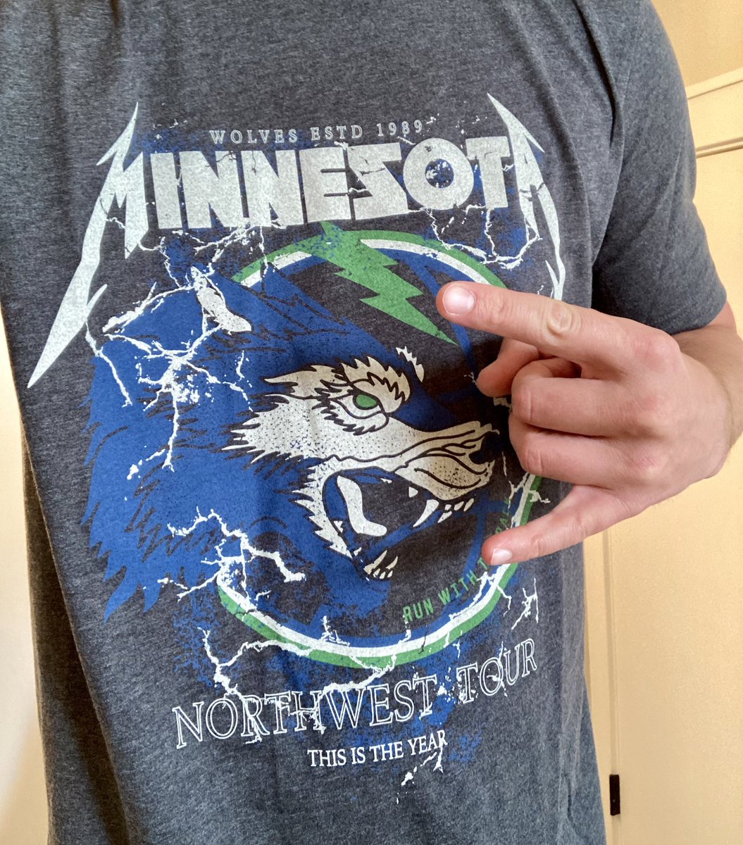 NolanPeterson35's tweet image. As a metal head, this shirt goes crazy!  #WolvesBack #WolvesIn7