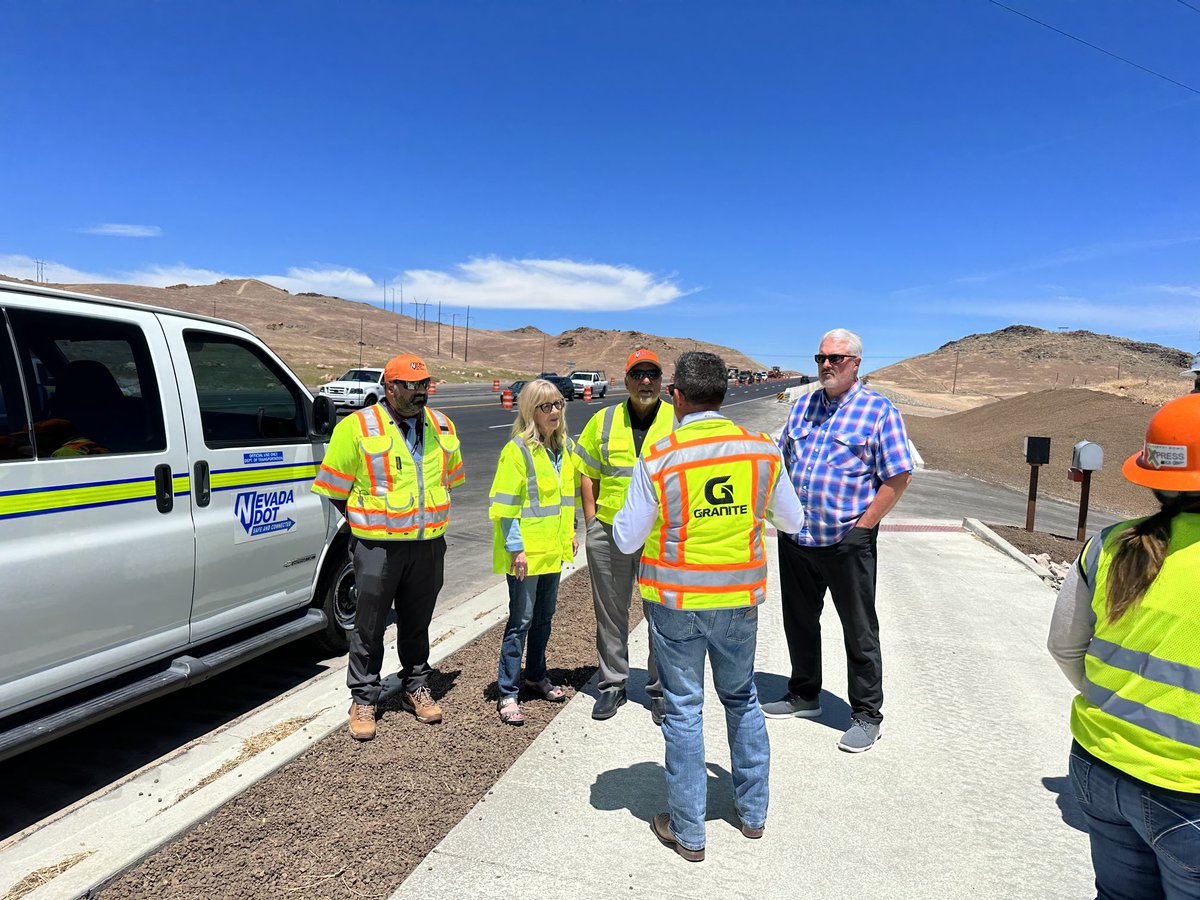 Lt. Governor Stavros Anthony, Sparks Mayor Ed Lawson and I were invited to a luncheon joined by NDOT Director, Tracy Larkin. Afterwards, we toured the Pyramid Highway project. Very informative! Thank you, Associated General Contractors NV, for hosting such a fabulous lunch!