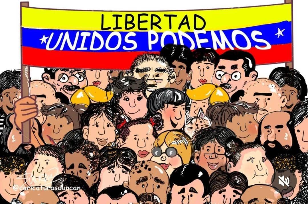 #LaTareaEsDeTodos unidos podemos. No podemos dejar la tarea a los demás, nos toca trabajar por la democracia y recuperar la libertad. Dónde hay presos políticos no hay #DerechosHumanos