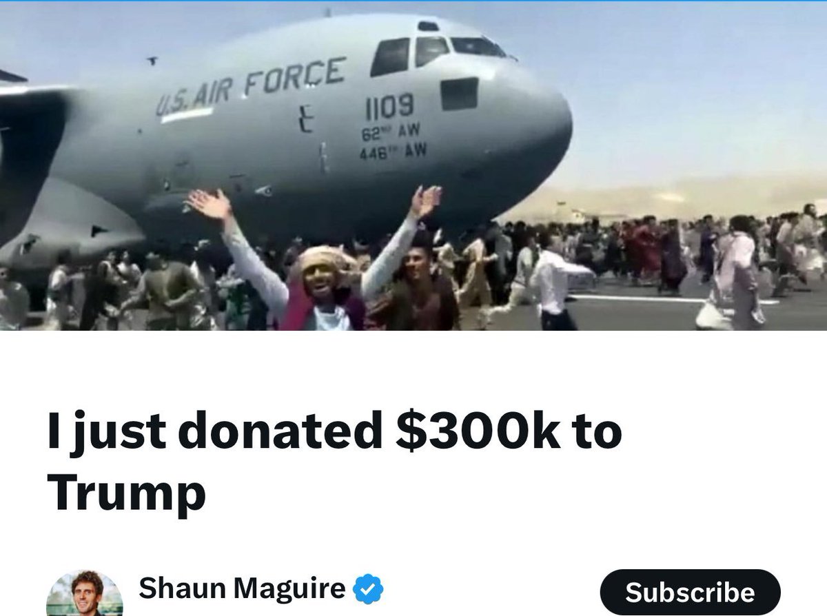 BREAKING: Following Trump's guilty verdict in New York, venture capitalist Shaun Maguire just announced that he has donated $300,000 to the Trump campaign. He donated to Hillary Clinton in 2016 and didn't support Trump in 2020

'I know that I’ll lose friends for this. Some will