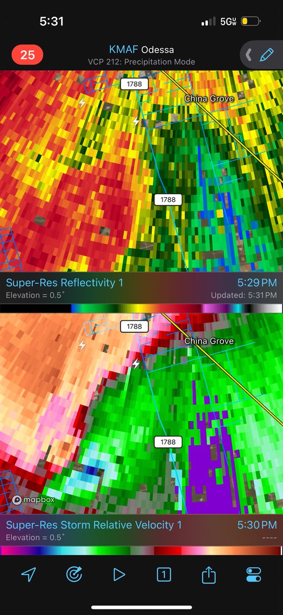 VIOLENT TORNADO ongoing east of Odessa Texas! This is a tornado EMERGENCY! Take cover NOW! #wxtwitter #tornado