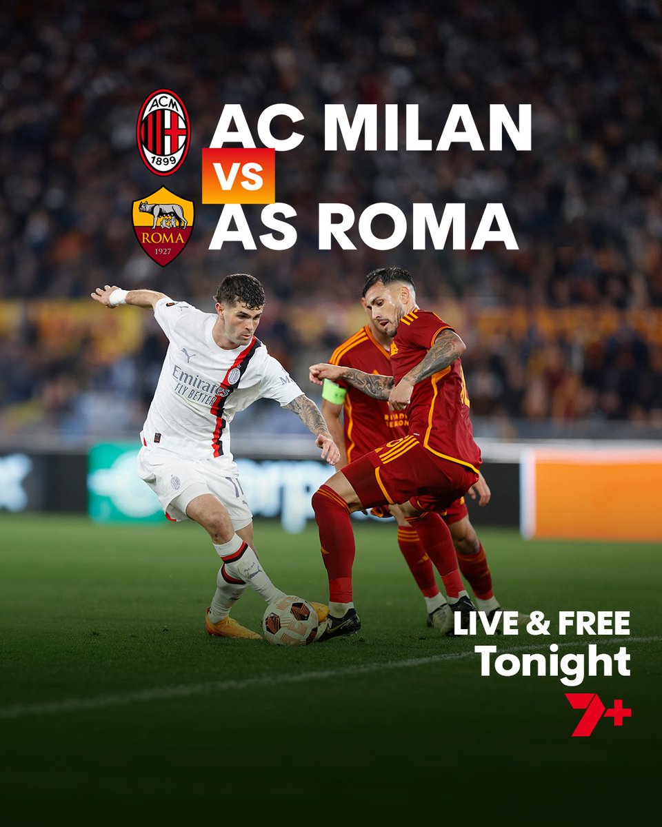 Two of Italy’s most iconic football teams meet in what's set to be a blockbuster match from Perth's Optus Stadium. 🇮🇹 ⚽ 

TONIGHT from 9.00pm AEST <a href="/7plus/">7plus</a> 

<a href="/7Sport/">7Sport</a>  | #7Sport