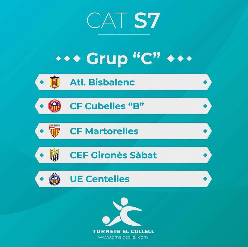💥 GRUPS CATEGORIA PREBENJAMÍ S7 💥

Així queden configurats els equips per aquesta 10a edició del Torneig El Collell durant l’estiu

#TorneigCollell #TPEnonStop