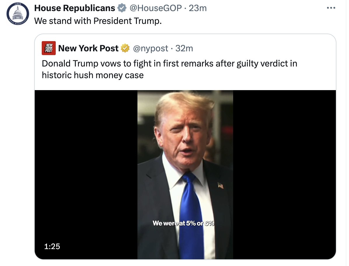 I am shocked that the "law and order" party never actually cared about law and order...no I'm actually not.

Every time you see a mailer or an ad attacking democrats about "law and order' remember this 👇