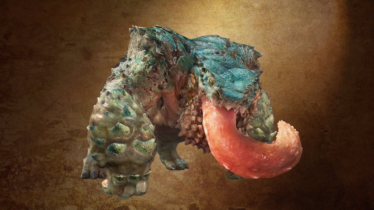 MHKogath's tweet photo. Official render for Chatacabra, a new Amphibian in #MonsterHunterWilds https://t.co/TK5Xw8IguW
