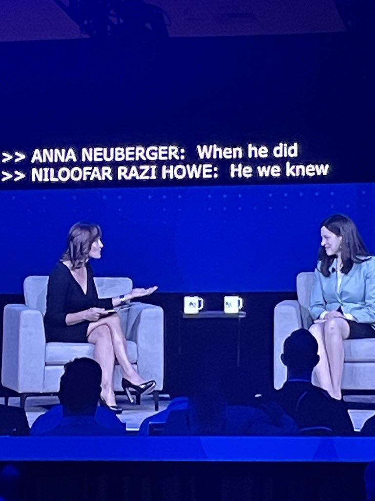 Niloofar Razi Howe (@niloofarhowe) on Twitter photo AI transcription at its best. Can anyone guess what Deputy National Security Advisor Anne Neuberger and I were talking about at <a href="/RSAConference/">RSAConference</a> earlier this month? AI transcription at its best. Can anyone guess what Deputy National Security Advisor Anne Neuberger and I were talking about at <a href="/RSAConference/">RSAConference</a> earlier this month?