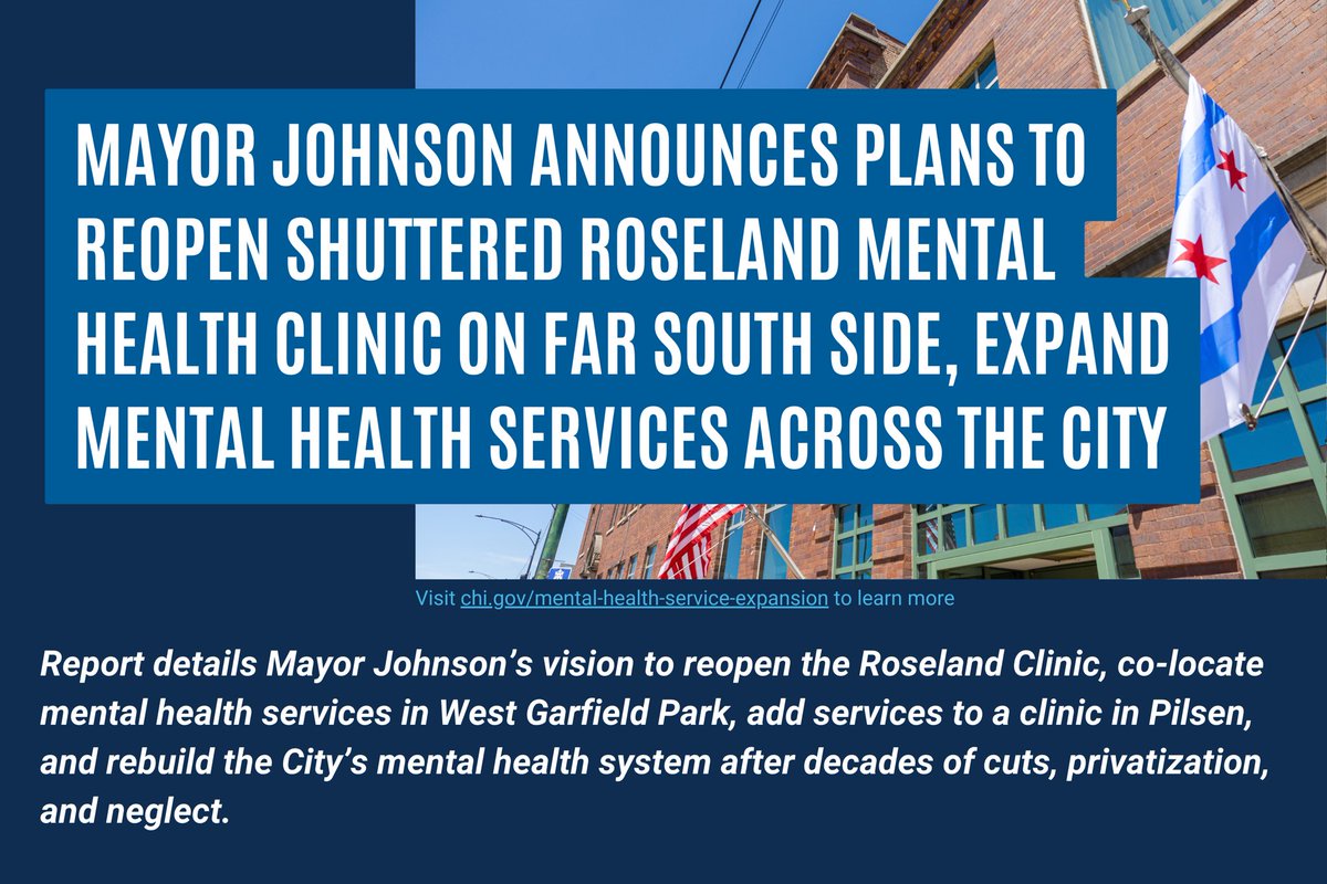 During Mental Health Awareness Month, we are rebuilding our City’s mental health care infrastructure to serve all Chicagoans. My administration will not stand for more cuts, privatization, or neglect of our City’s mental health care system.