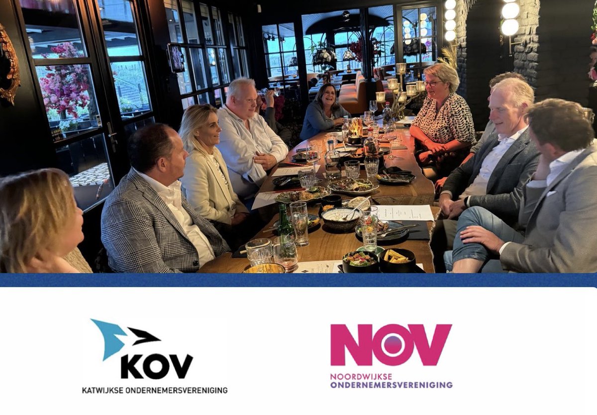Vanavond hebben wij met de gezamenlijke besturen van de KOV en de NOV gedineerd. Naast het behandelen van de (kleine) agenda was het vooral ook een gezellige avond. Fijn om op deze manier als ‘buren’ van elkaar te leren en met elkaar op te trekken. <a href="/gemeentekatwijk/">Gemeente Katwijk</a> <a href="/NoordwijkZH/">Gemeente Noordwijk</a>
