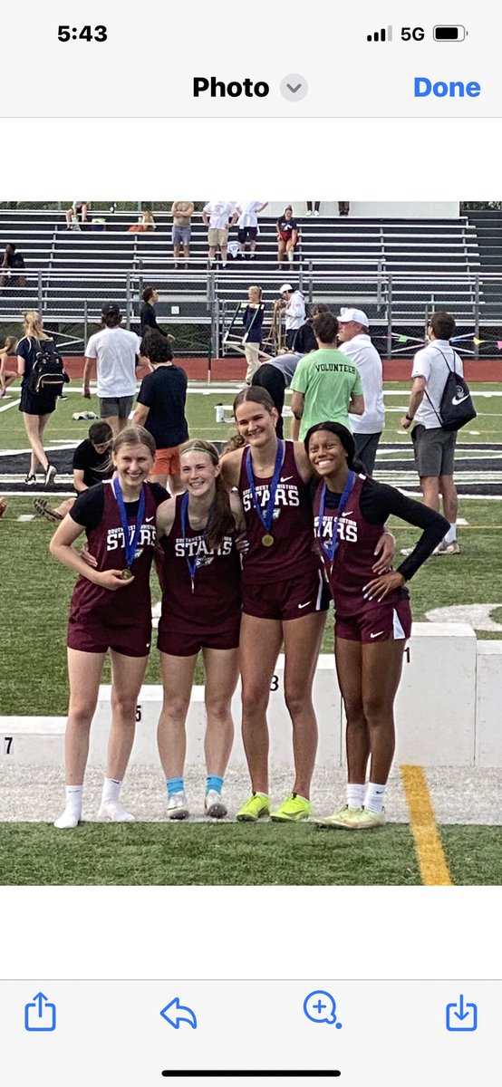 swchstrack's tweet image. STATE MEET QUALIFYING Girls 4x100 getting 1st with a time of 50.45
Johnson-Dekkers-Ertel-Lein