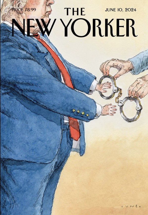 Trump: the convicted felon. Next week's cover of the @NewYorker
