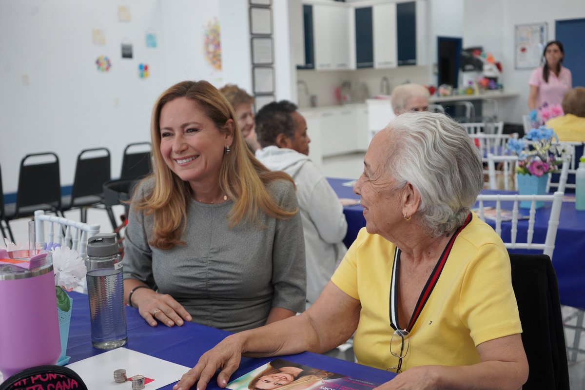 DebbieforFL's tweet photo. There’s nothing better than visiting with our seniors. This morning, I stopped by senior centers across Miami to discuss critical programs at stake in this election, like Social Security and Medicare.

FL seniors can count on me to fight for them in the Senate. https://t.co/ccIEHLNEKF