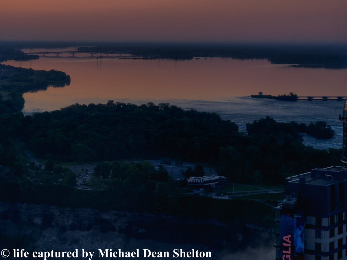 Waiting for the sunrise 
Niagara River 
Niagara Falls Ontario /Us 
Canada 
May 22nd   2024

#Niagarafalls  #ontario  #canada  
#photography  #travel #travelphotography #nature #niagarariver #UnitedStates #dawn  #canadianphotographer