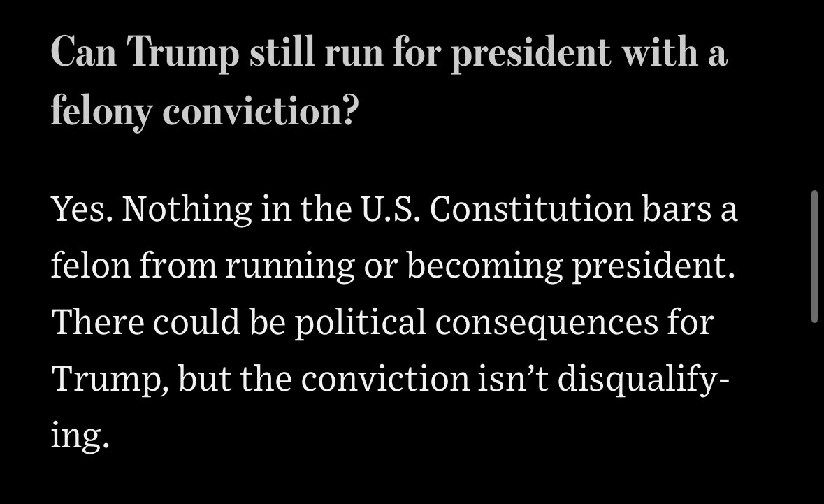nininarvais's tweet photo. So felons can’t vote but they can run for president of the country? https://t.co/TvH9roEbv2