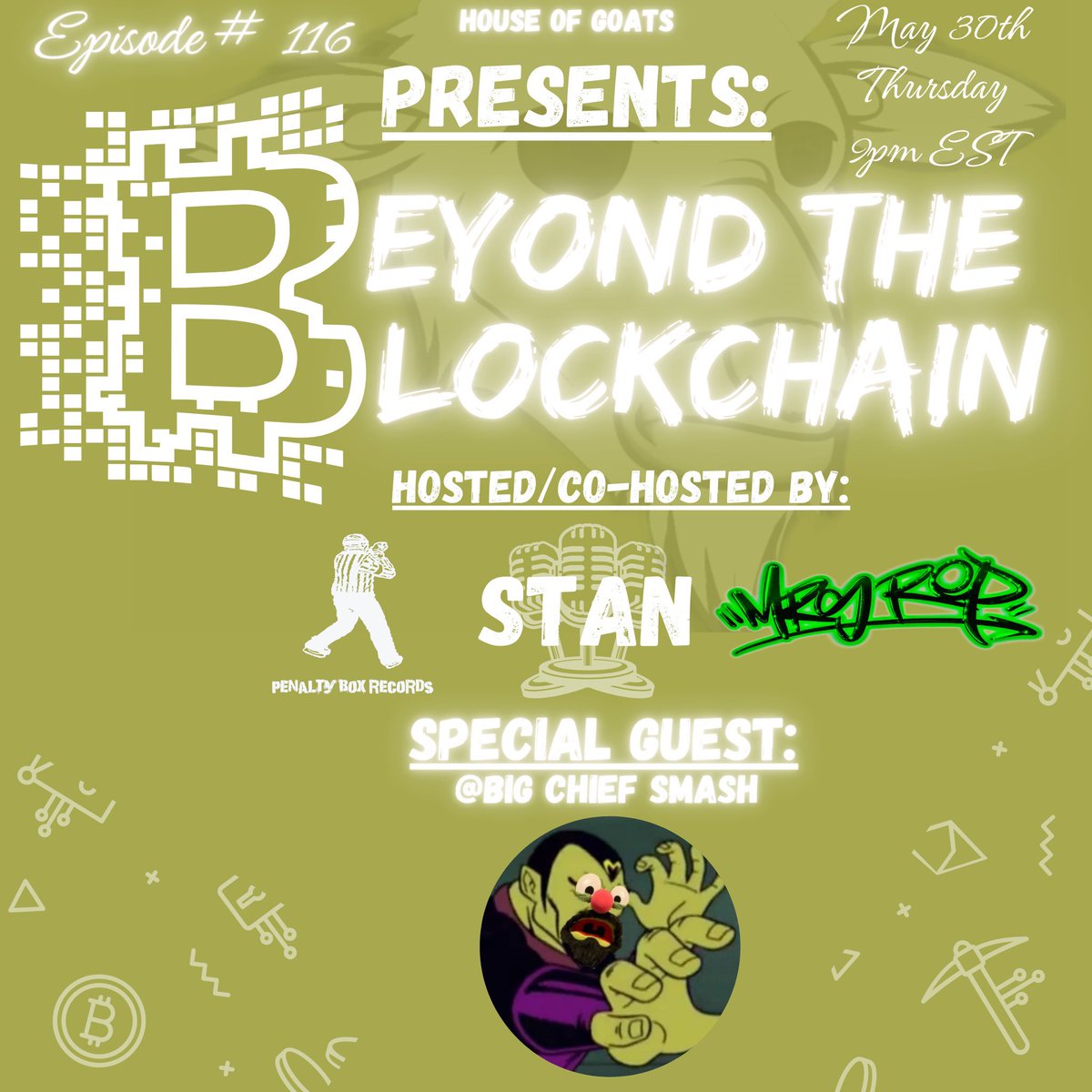 Beyond The Blockchain with special guest @JayJayBoogers x.com/i/spaces/1ypjd… #TheHouseOf #GOAT #StayGoated 🐐