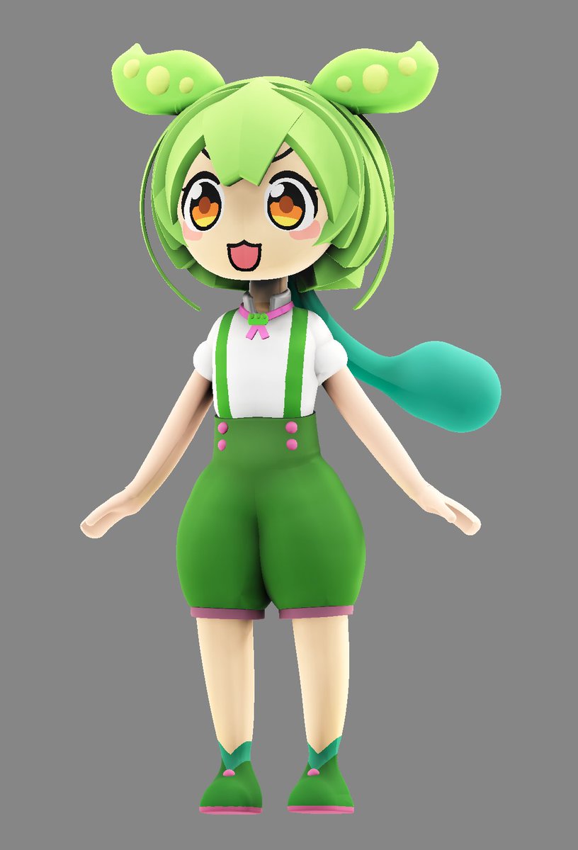 daich_j's tweet photo. 使えるオブジェクトが増えたので、今日は全身ずんだもん なのだ。作り方はリンクから直接プロジェクトを見て欲しいのだ。 https://t.co/ce2Q71jKd0　#ProjectNeo #Zundamon https://t.co/vT7CAKeB0z
