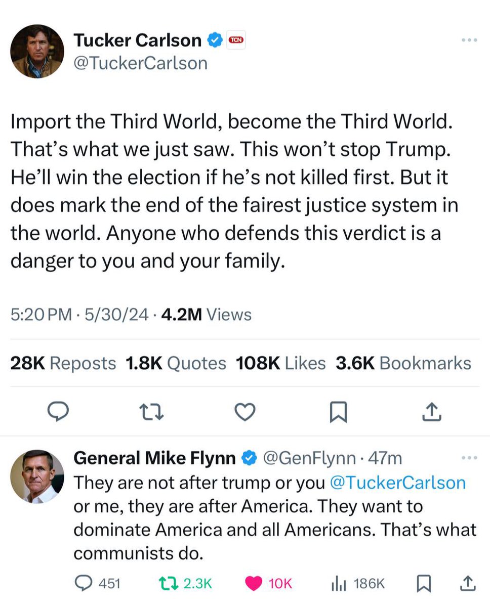 General Flynn speaks the truth ! America was on trial to see if communist enslavement will take hold . The verdict was reached. 👇💯👇