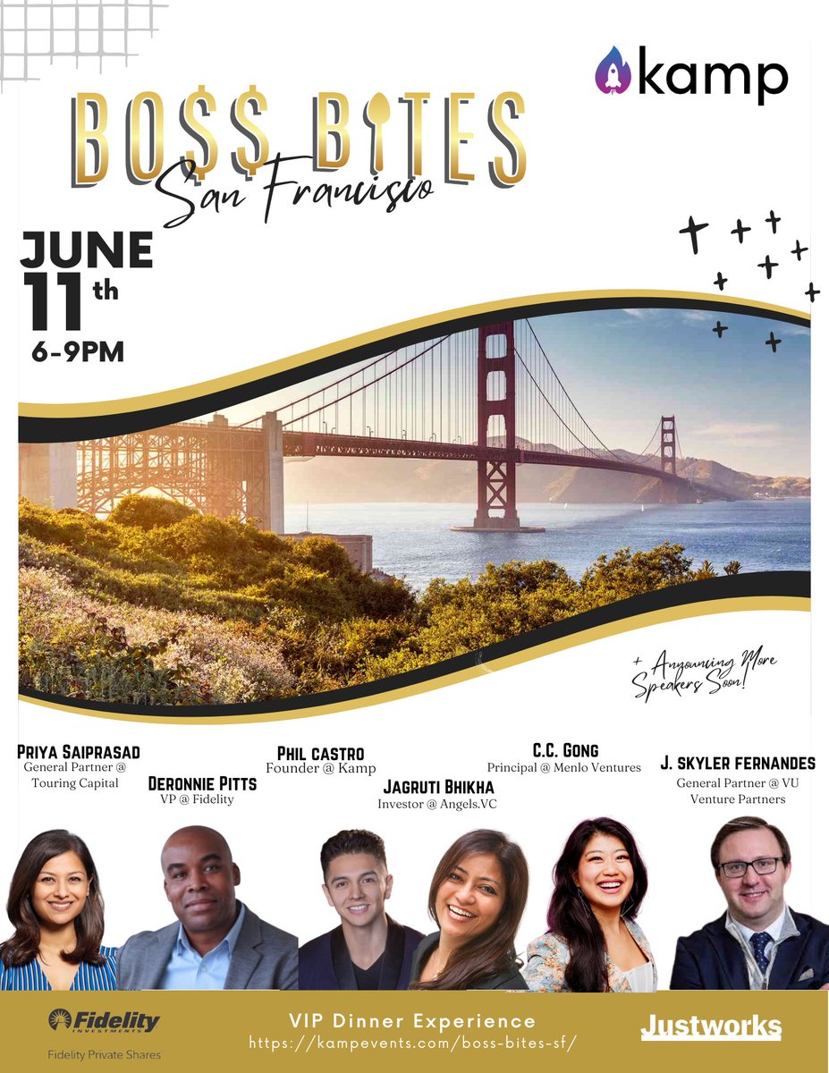 Werqwise (@werqwise) on Twitter photo We are excited to be partnering with our friends at
<a href="/kampevents/">kamp π₯π</a> for their VIP venture backed founders dinner at China Live!
Kamp has been known to throw the best startup/vc events in the world and they return to SF for their venture founder/investor dinner called Boss Bites on We are excited to be partnering with our friends at
<a href="/kampevents/">kamp π₯π</a> for their VIP venture backed founders dinner at China Live!
Kamp has been known to throw the best startup/vc events in the world and they return to SF for their venture founder/investor dinner called Boss Bites on