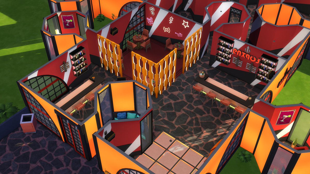ForgetfulSimmer's tweet photo. Nightclub WIP 🥰
Finally, I am able to build in the sims again. I am building a nightclub for the shell challenge by @f_pippaccio. It had to be colourful, so I went all out. Sooo out of my comfort zone, but why not? 😂
#Thesims4 https://t.co/0zOivSAhK6