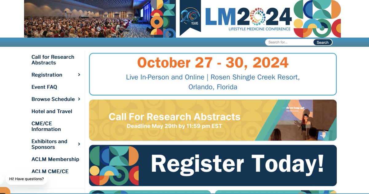 Our 20th Anniversary celebration for the American College of Lifestyle Medicine at LM2024, either in person or online, qualifies as a prerequisite for Lifestyle Medicine Certification. Current pricing changes on July 31. Register now! lifestylemedicine.org/aclm-conferenc…