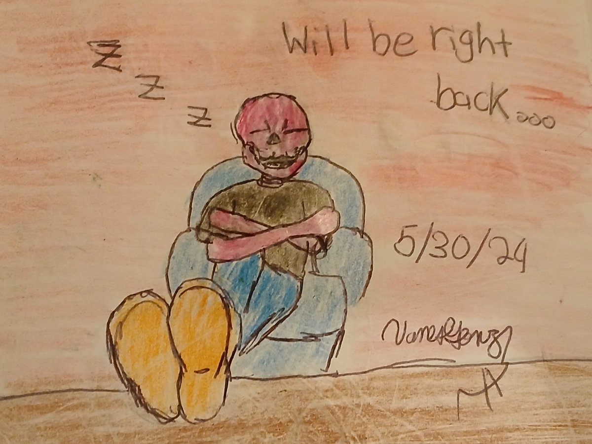 Considering that <a href="/DieDevDie/">DieDevDie</a> doesn't have a will be back screen for his lives I took the liberty to imagine one up #fanart #drawing