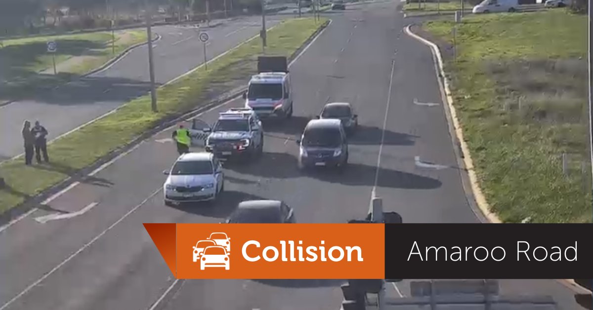 Right lane blocked westbound on Amaroo Road, Craigieburn prior to the Hume Highway intersection, due to a collision. @VictoriaPolice and the VicRoads Incident Response Service are attending. One lane is open for westbound traffic. #victraffic