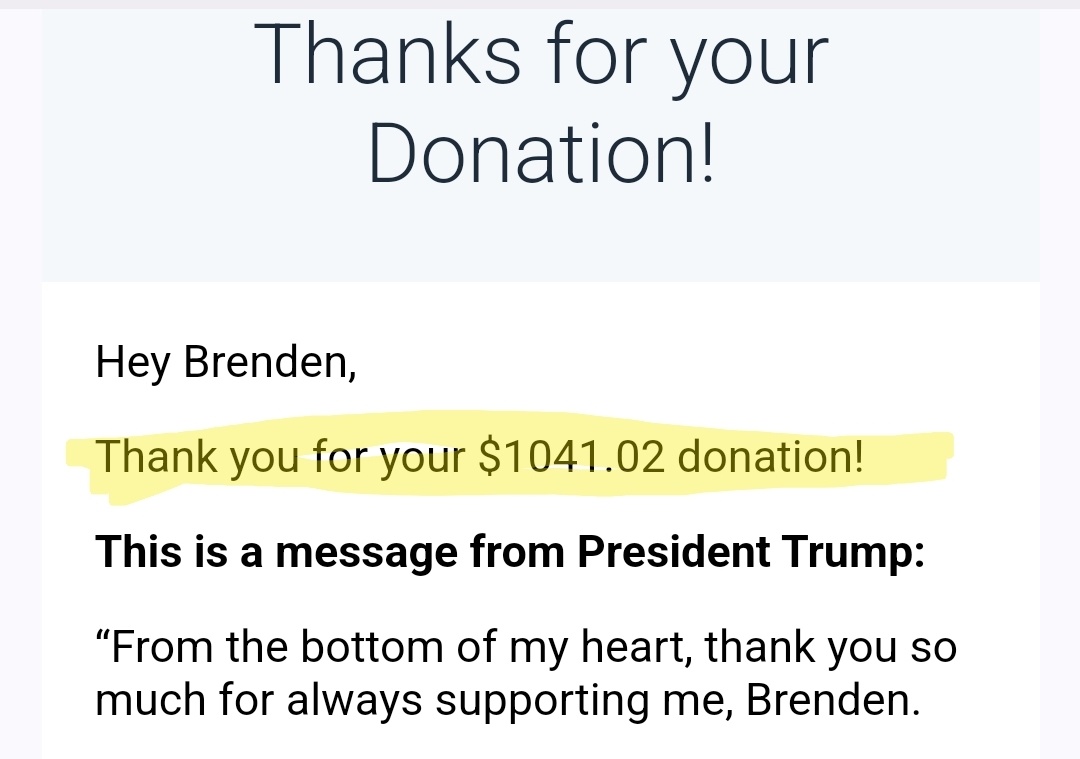 I want to see every Trump 'influencers' receipt tonight! It's time to put your money where your mouth is! Please reply with a screenshot of your donation and retweet so we can raise the maximum for President Trump!🇺🇸