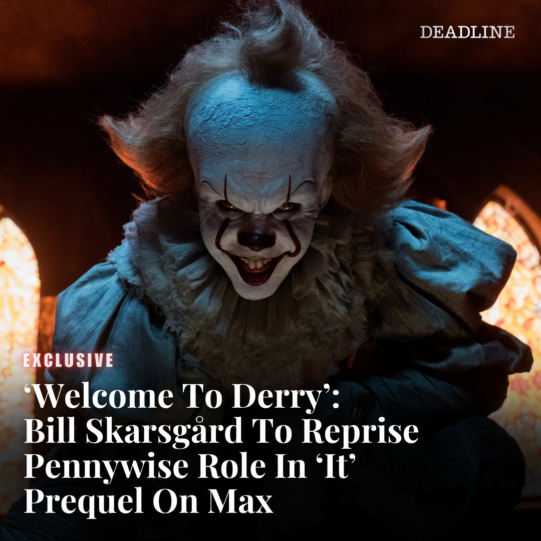 EXCLUSIVE: A familiar face is coming back to terrorize the children of Derry, Maine. 

Bill Skarsgård is set to star in and executive produce the Max original series ‘Welcome To Derry’ (working title). 

He will be reprising his role as It/Pennywise from the hit 2017 New Line