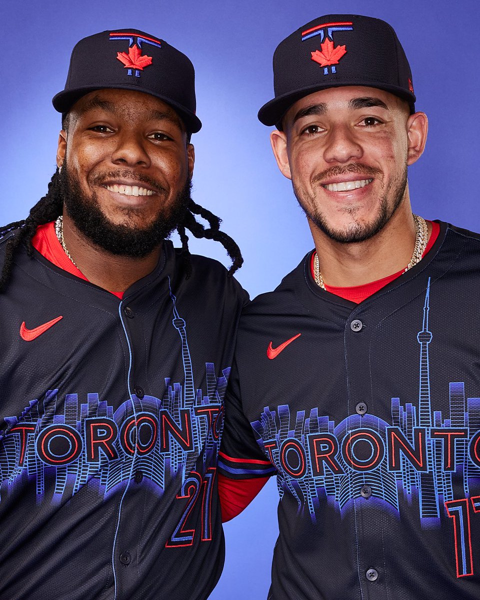 Sportsnet's tweet photo. The @BlueJays City Connect jerseys are here! 🔥

What are your thoughts? 👀 https://t.co/y27KqHWVZC