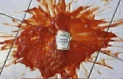 nytrash's tweet photo. I think someone smashed his ketchup bottle down at 57th Street tonight. https://t.co/XFSFyq4LNr