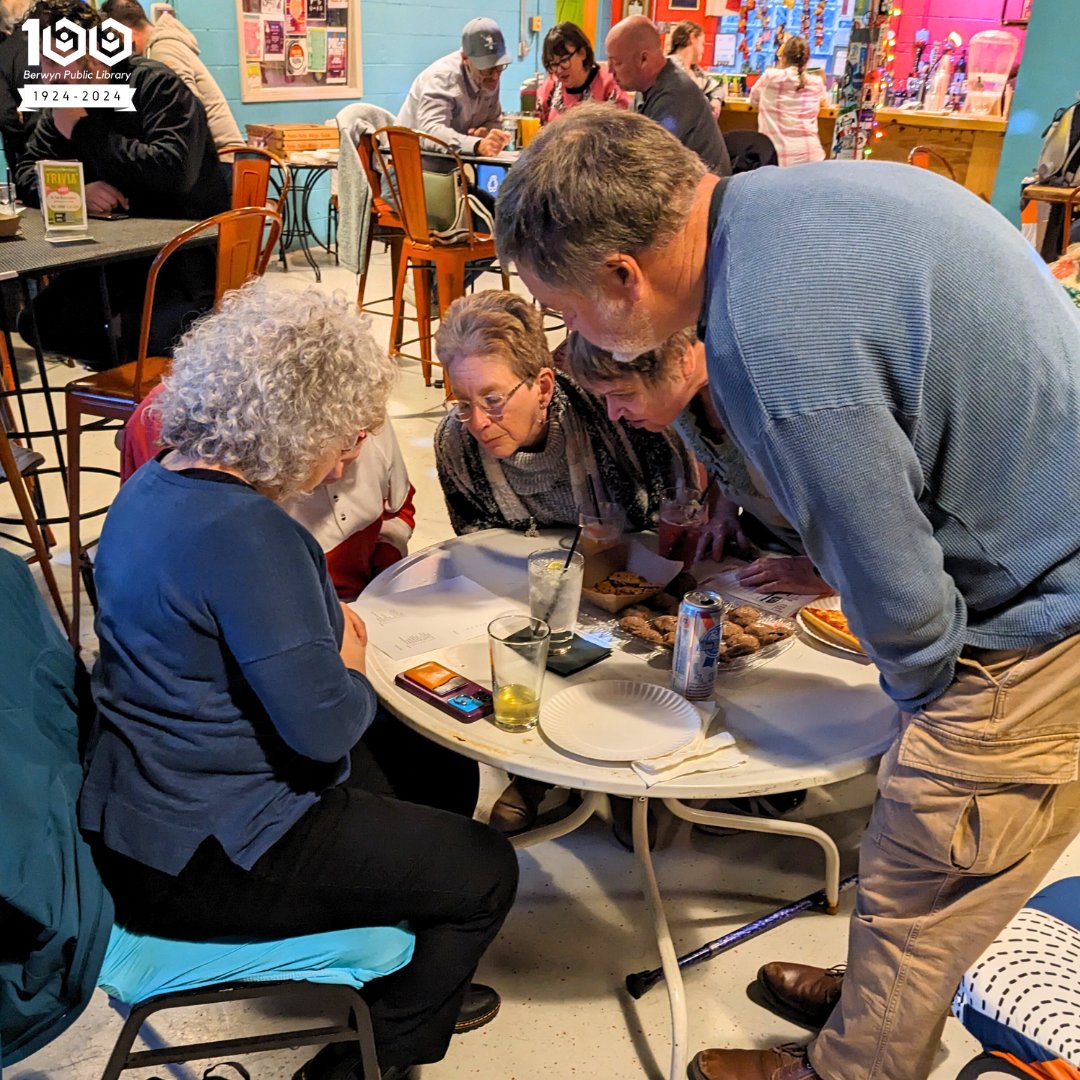 BerwynLibraryIL's tweet image. Let's rewind and reminisce on some of the fun trivia nights we've had at the Outtaspace! Don't forget our next one is on Tuesday at 6:30 PM. Grab your friends and family and join us for a great time- no registration required! #TBT #BPLibrary #WhyBerwyn