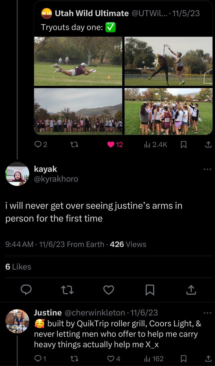 cherwinkleton's tweet photo. @QuikTrip forget about the NCAA, I just took a QT ice bath while eating QT roller grill last night prepping for @WULeague championships 🥹. guarantee ive eaten more QT than any other pro athlete in tulsa ;) only okie in WUL 👀 🙏🏼 https://t.co/UXLg4SKkhF