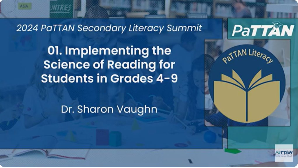 The brilliant Dr. Sharon Vaughn was our opening keynote for the PaTTAN Secondary Literacy Symposium yesterday. Her session: Implementing the Science of Reading for Students in Grades 4-9, was so very, very informative and the 450 PA educators asked the best questions!

It truly