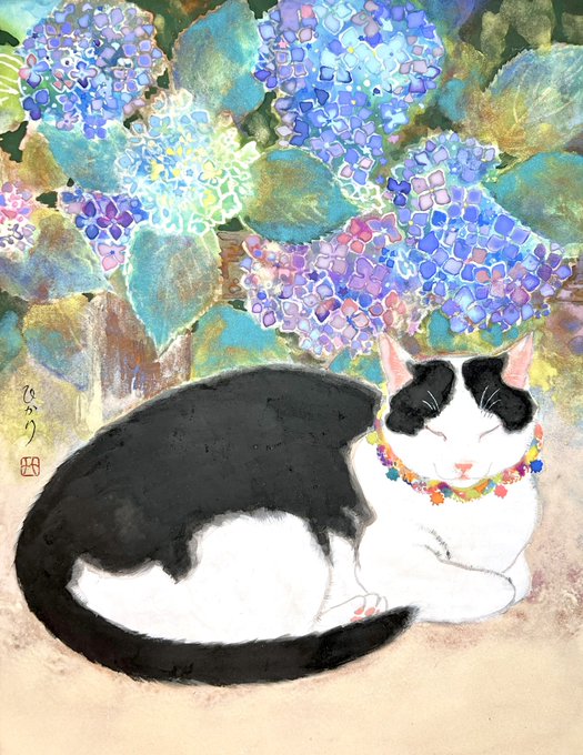 「black cat closed eyes」 illustration images(Latest)