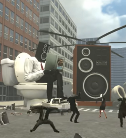AgentProjection's tweet photo. #Skibiditoilet Anyone realize that throughout the series the Large Speakermen acutally became smaller? if you compare their height's slowly throughout the episodes..  in Epsiode 29 this was the largest "Large Speakerman unit" that appeared 1 time only. https://t.co/1EN6Hkokac