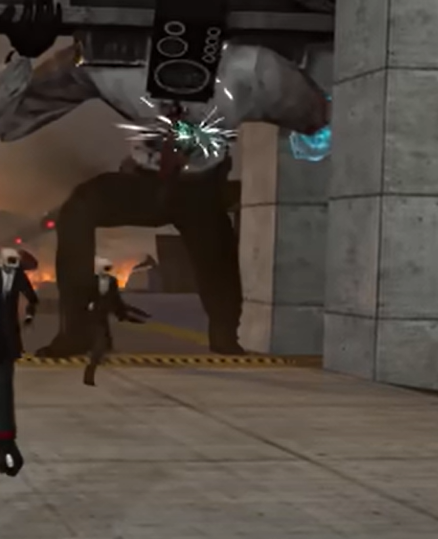 AgentProjection's tweet photo. #Skibiditoilet Anyone realize that throughout the series the Large Speakermen acutally became smaller? if you compare their height's slowly throughout the episodes..  in Epsiode 29 this was the largest "Large Speakerman unit" that appeared 1 time only. https://t.co/1EN6Hkokac