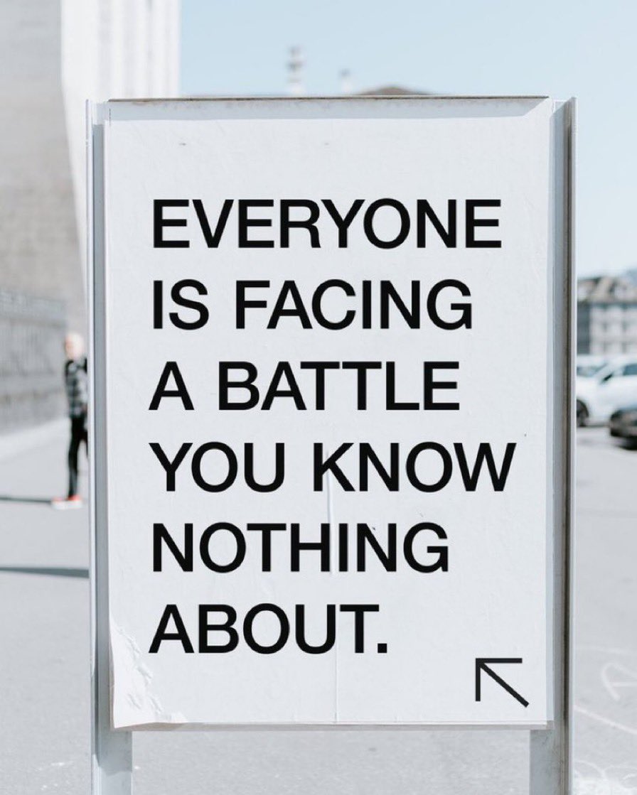 Empathy:
Everyone is facing a battle you know nothing about. Be kind, loving, and understanding. 🤍 #Empathy #Kindness #Loving